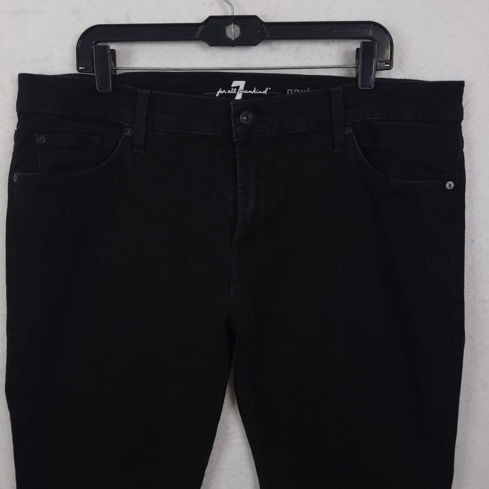 7 For All Mankind Paxtyn Jeans Mens 40x32 Black Skinny Fit Stretch Denim Pants